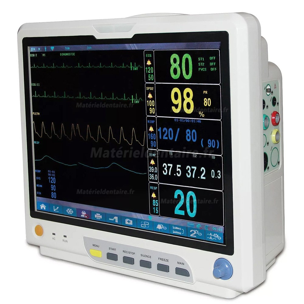 15″ Ecran Multi-paramètre Moniteur Patient CMS9200